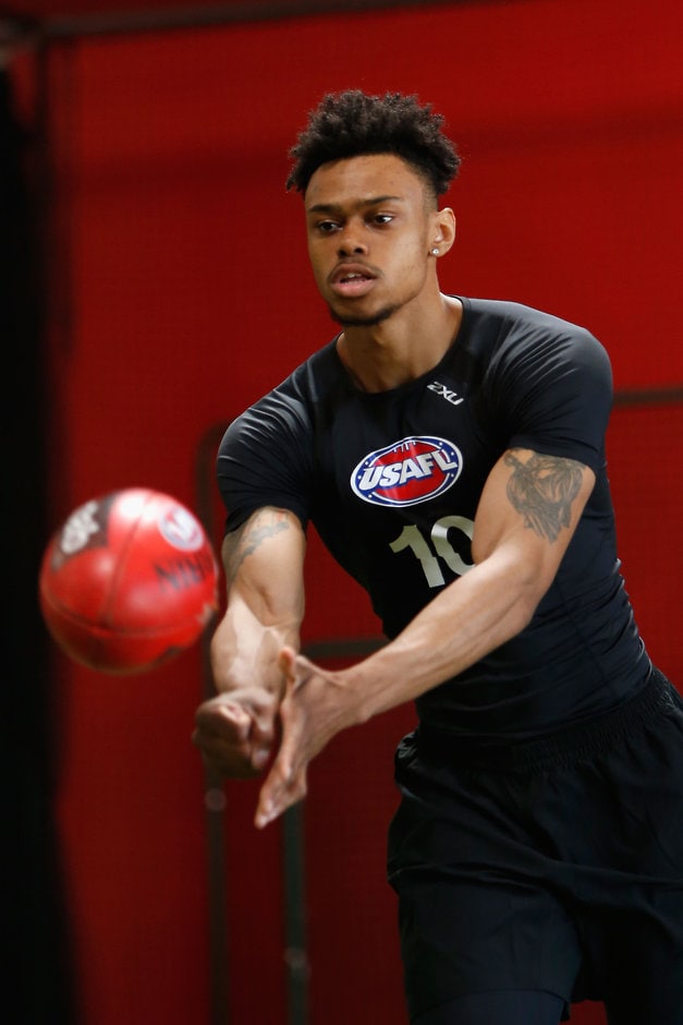 AFL 2016 Media - US Combine 250416 Shane Henry in action at the Combine - ${keywords}